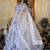 white satin embroidered lehenga choli with dupatta
