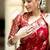 red woven art silk saree with blouse