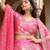 pink silk embroidered lehenga choli with dupatta