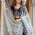 blue velvet embroidered lehenga choli with dupatta