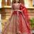 maroon silk blend embroidered lehenga choli with dupatta
