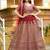 maroon silk blend embroidered lehenga choli with dupatta