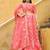 peach net embroidered lehenga choli with dupatta
