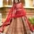 maroon silk blend embroidered lehenga choli with dupatta