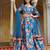 blue art silk embroidered lehenga choli with dupatta