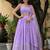 lavender georgette embroidered lehenga choli with dupatta