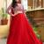red georgette embroidered lehenga choli with dupatta