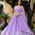 lavender georgette embroidered lehenga choli with dupatta