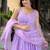 lavender georgette embroidered lehenga choli with dupatta