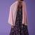 purple georgette embroidered lehenga choli with dupatta