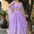 lavender georgette embroidered lehenga choli with dupatta