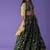 green georgette embroidered lehenga choli with dupatta