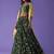 green georgette embroidered lehenga choli with dupatta