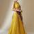 yellow georgette embroidered lehenga choli with dupatta