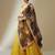 yellow georgette embroidered lehenga choli with dupatta