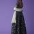 blue georgette embroidered lehenga choli with dupatta