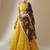 yellow georgette embroidered lehenga choli with dupatta