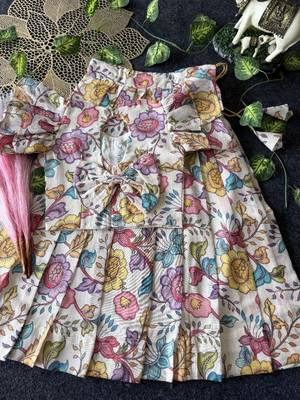 Kota chex fabric with floral printed kids lehenga choli 2