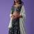 blue georgette embroidered lehenga choli with dupatta