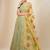 light green georgette embroidered lehenga choli with dupatta