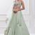 sky blue georgette embroidered lehenga choli with dupatta