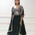 green georgette embroidered lehenga choli with dupatta