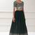 green georgette embroidered lehenga choli with dupatta