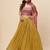 yellow georgette embroidered lehenga choli with dupatta