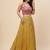yellow georgette embroidered lehenga choli with dupatta