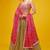 olive georgette embroidered lehenga choli with dupatta