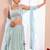 blue georgette embroidered lehenga choli with dupatta