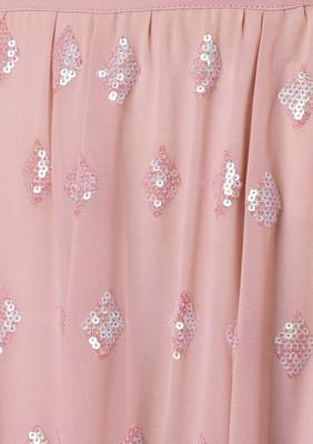 baby pink georgette embroidered lehenga choli with dupatta 4