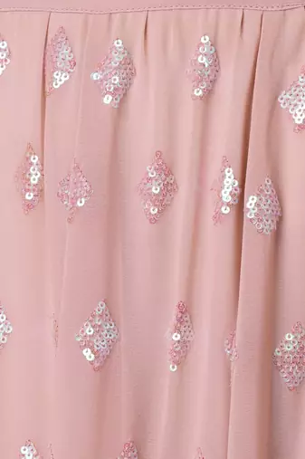 baby pink georgette embroidered lehenga choli with dupatta