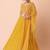 yellow georgette embroidered lehenga choli with dupatta