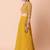 yellow georgette embroidered lehenga choli with dupatta