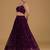 purple georgette embroidered lehenga choli with dupatta