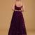purple georgette embroidered lehenga choli with dupatta