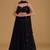 black georgette embroidered lehenga choli with dupatta