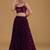 purple georgette embroidered lehenga choli with dupatta