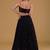 black georgette embroidered lehenga choli with dupatta