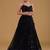 black georgette embroidered lehenga choli with dupatta