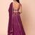 wine georgette embroidered lehenga choli with dupatta
