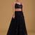 black georgette embroidered lehenga choli with dupatta