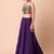 purple georgette embroidered lehenga choli with dupatta