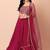 pink georgette embroidered lehenga choli with dupatta