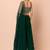 green georgette embroidered lehenga choli with dupatta