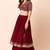 red georgette embroidered lehenga choli with dupatta
