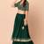 green georgette embroidered lehenga choli with dupatta