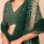 green georgette embroidered lehenga choli with dupatta