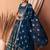 blue georgette embroidered lehenga choli with dupatta
